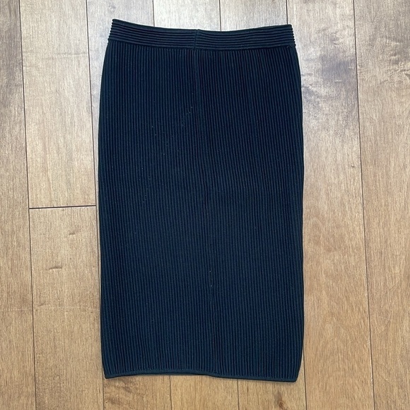 Ronny Kobo Collection Black Knit ribbed Pencil Skirt stretchy bodycon tight sz S - Picture 7 of 13